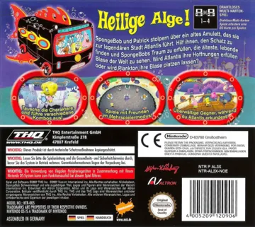 SpongeBob's Atlantis SquarePantis (Europe) (De,El) box cover back